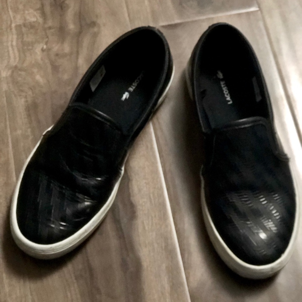 Lacoste Women Leather Slip-on Sneakers